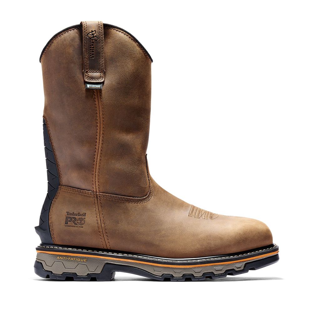 Bocanci Pro Timberland Barbati Maro - True Grit Waterproof Composite-Toe Pull-On - Romania - BPVRHN6